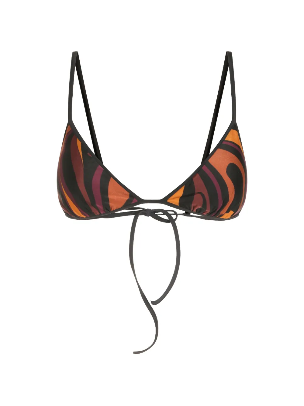 PUCCI marmo-print bikini top - Schwarz