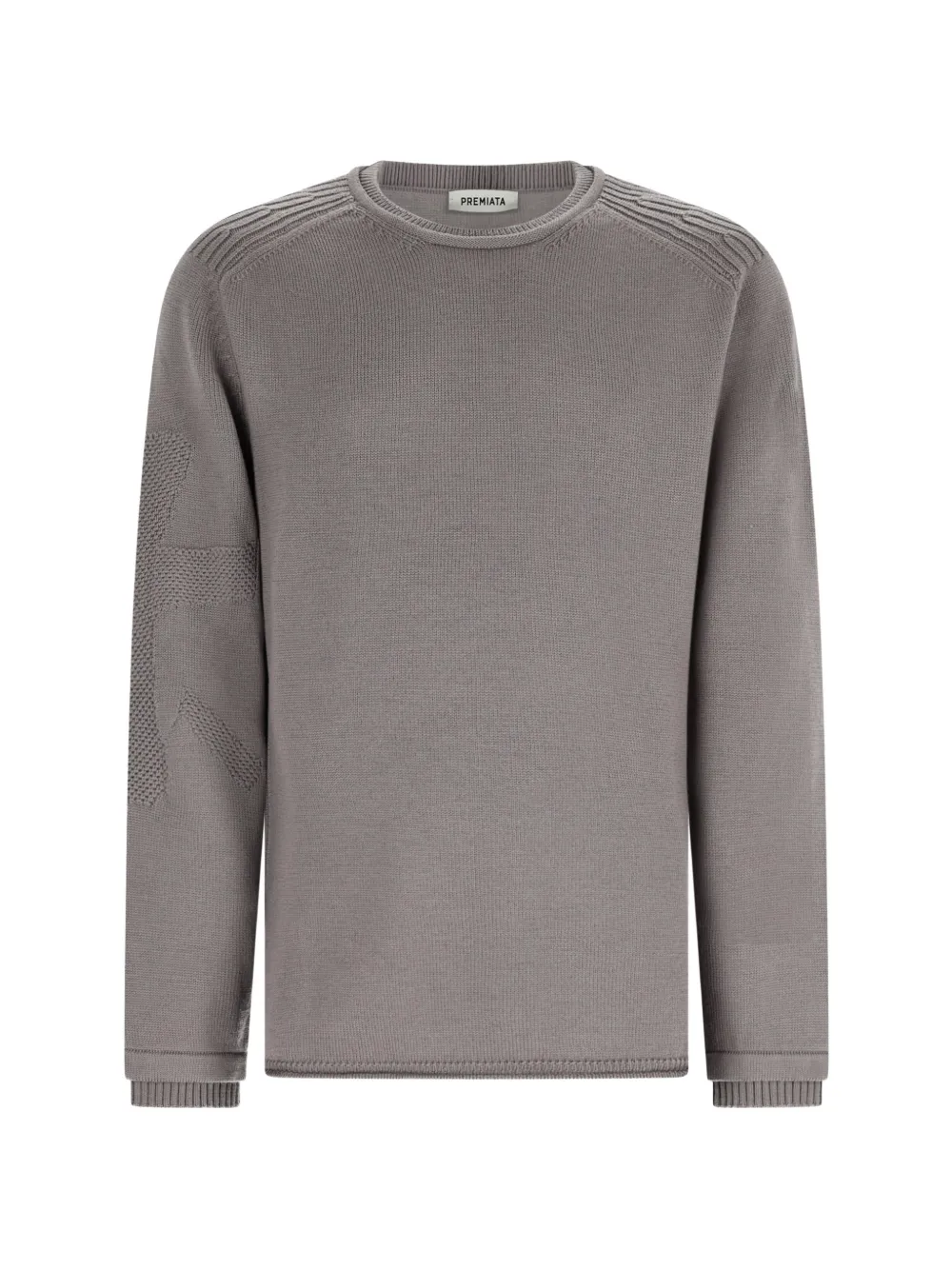 Premiata logo-detail ribbed-trim sweater Grijs