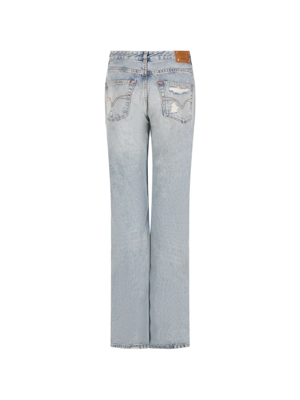 ISABEL MARANT distressed-embellishment straight-leg jeans Blauw