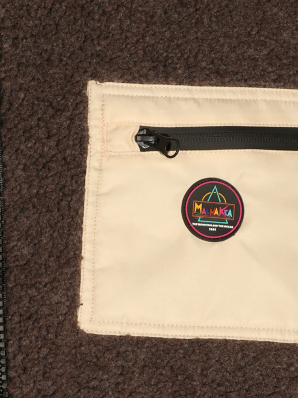 Mauna Kea Bomberjack met fleece textuur en vlakken Bruin