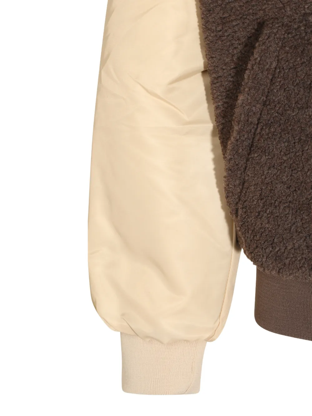 Mauna Kea Bomberjack met fleece textuur en vlakken Bruin