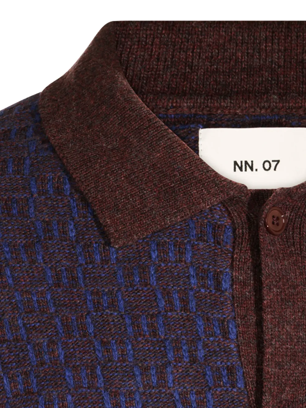 NN07 Thor geruit button-up vest Paars