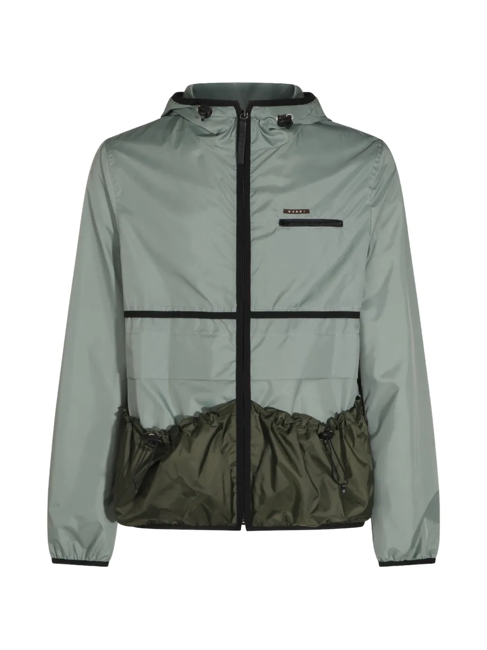 Marni hooded panelled jacket Grijs