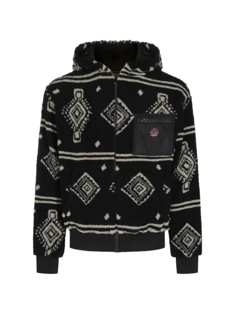 Mauna Kea geometric-pattern fleece hoodie