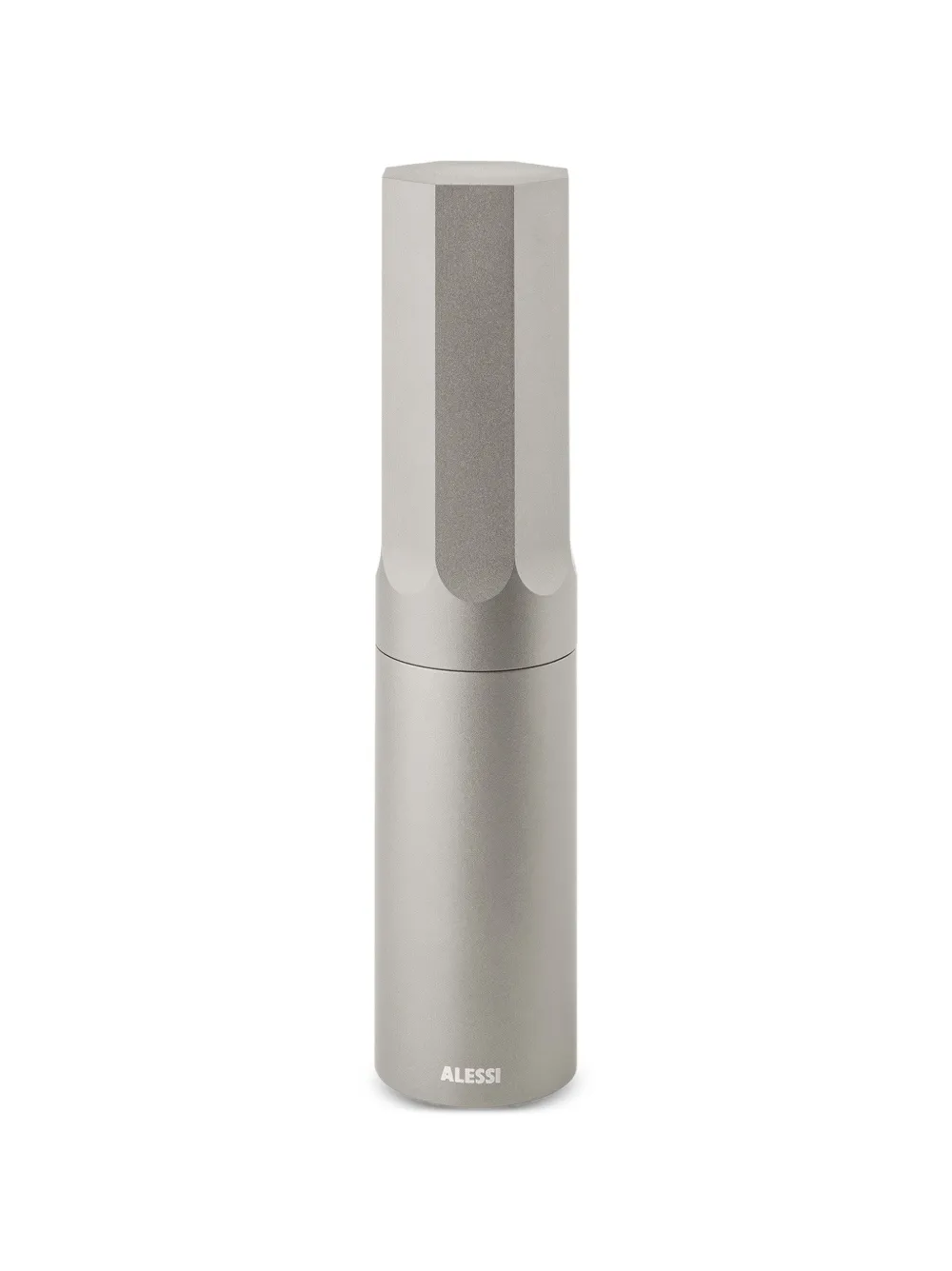Alessi moulin à sel, poivre et épices cylindrique à facettes - Gris