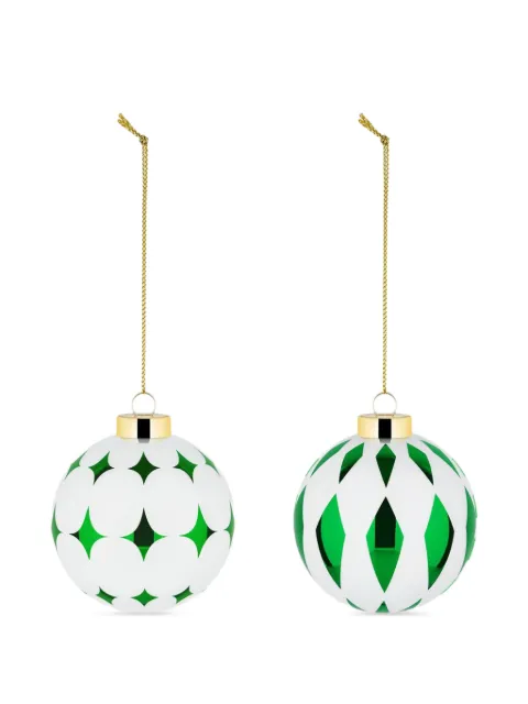 Alessi Delight Christmas baubles (set of two)