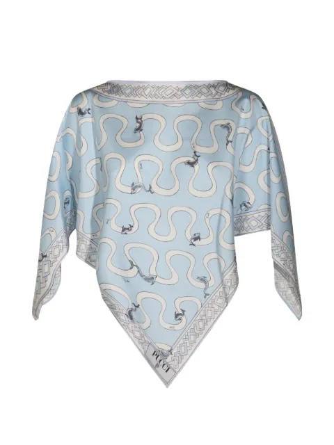 PUCCI graphic-print silk top