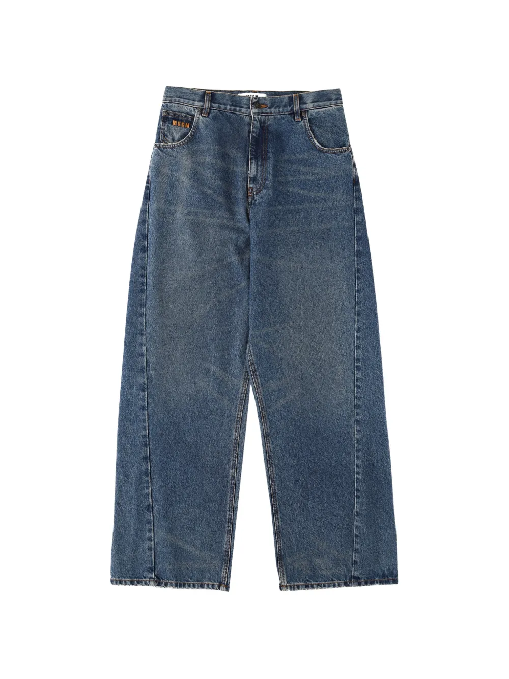 MSGM faded wide-leg jeans - Blu
