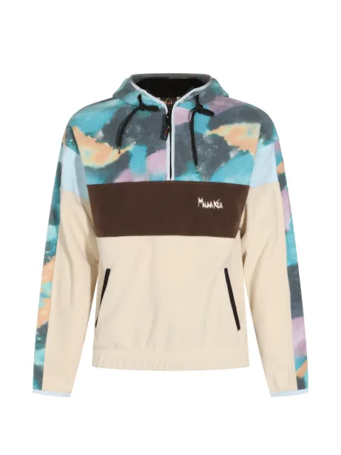 Mauna Kea colour-block fleece-texture hoodie