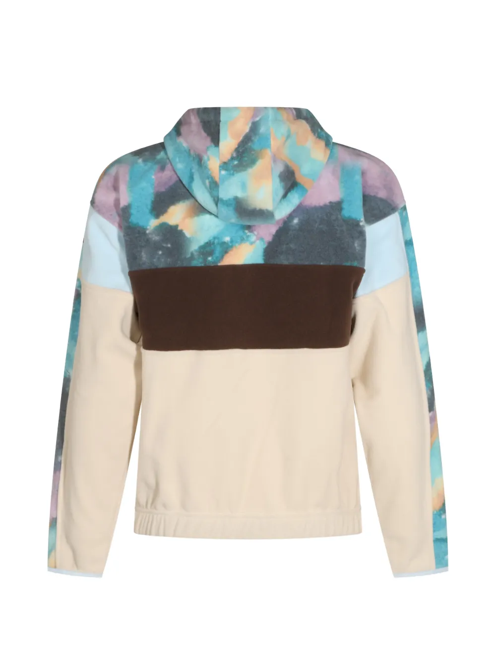 Mauna Kea colour-block fleece-texture hoodie Beige