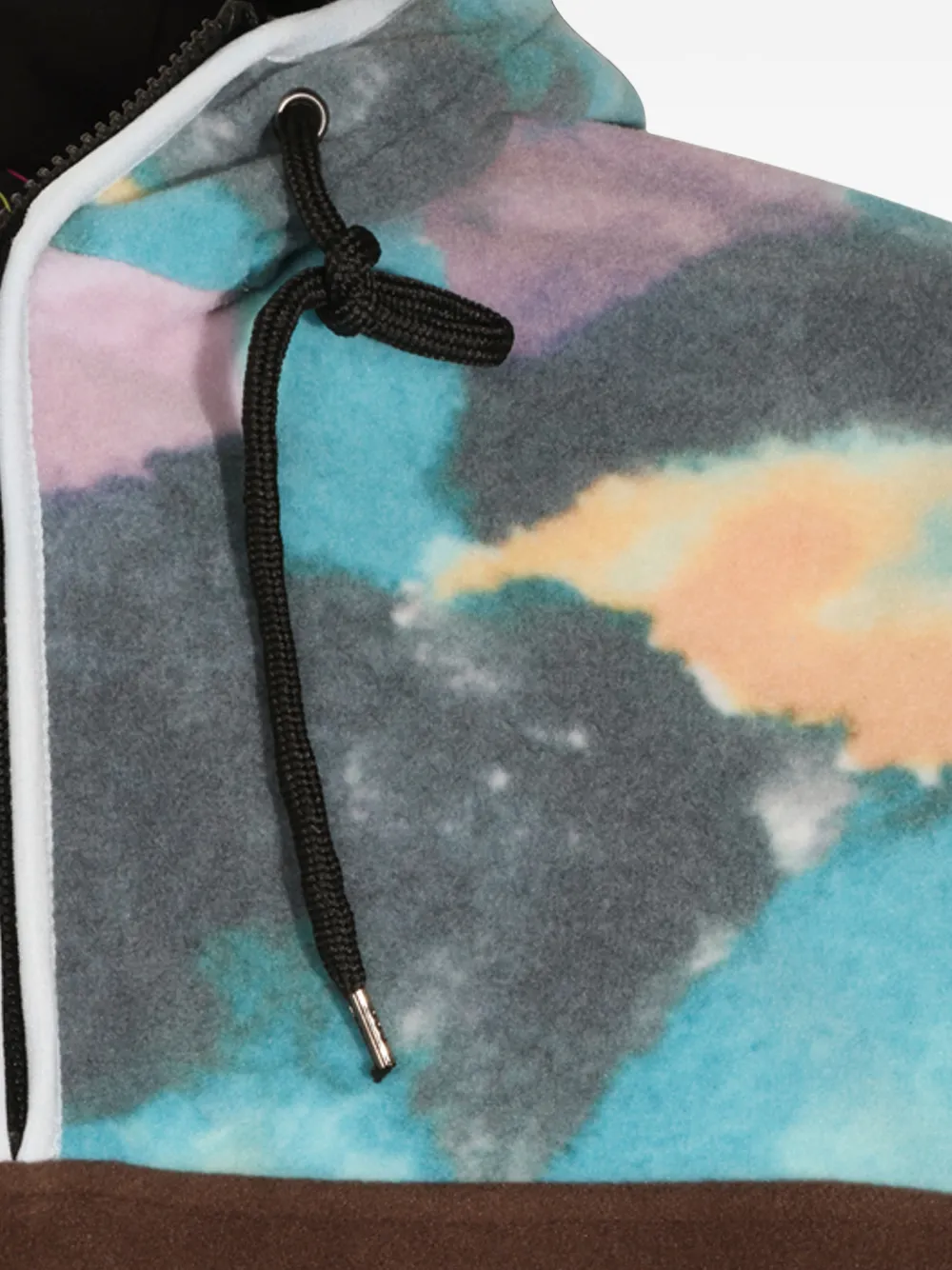 Mauna Kea colour-block fleece-texture hoodie Beige
