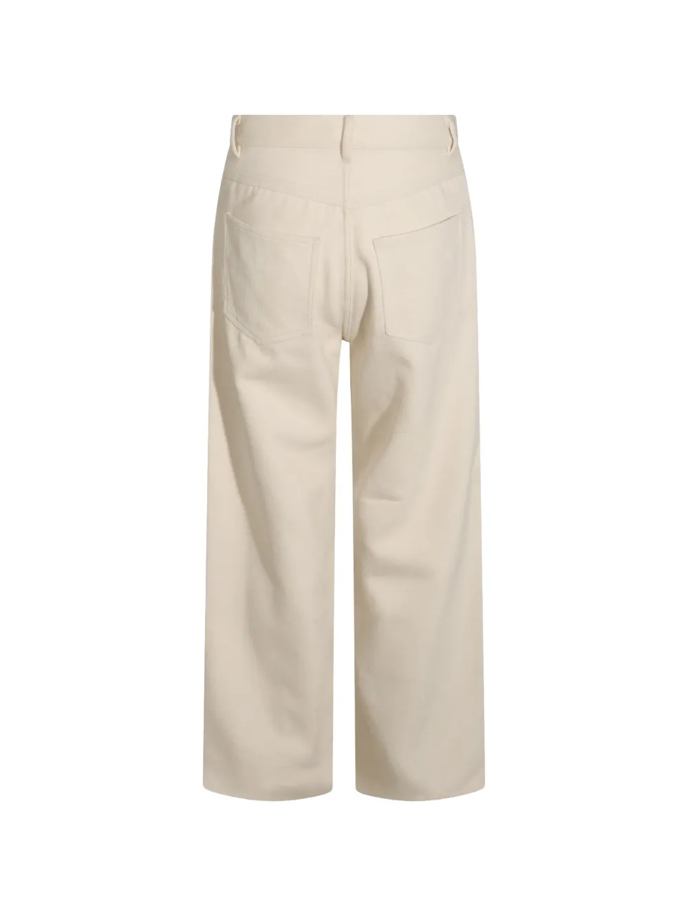 Auralee Jeans met twillweefsel Beige