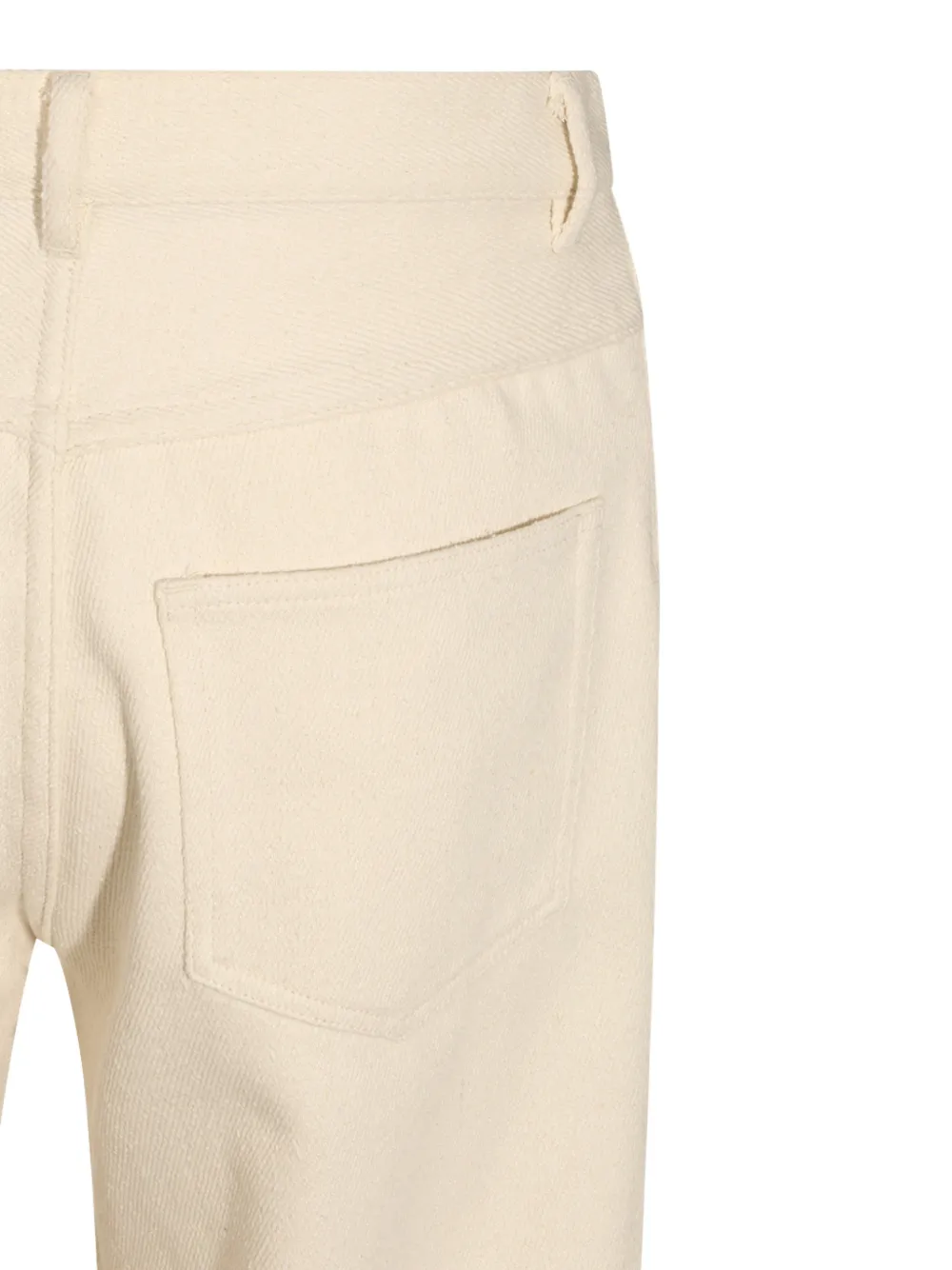 Auralee Jeans met twillweefsel Beige