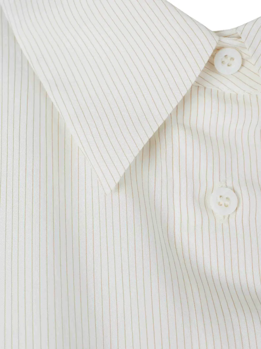Peserico pinstripe-print bead-embellished shirt Wit