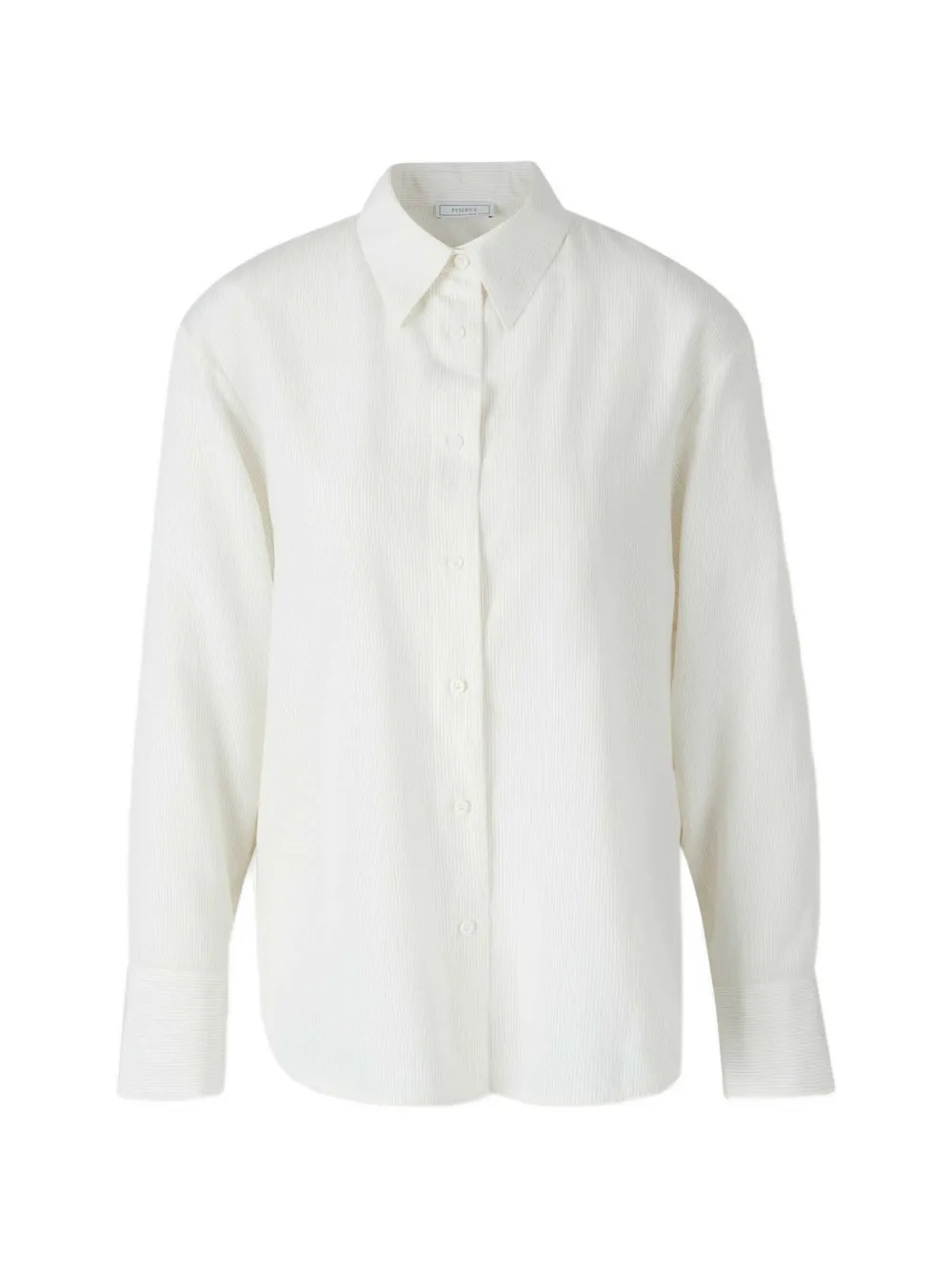 Peserico pinstripe-print bead-embellished shirt - Weiß