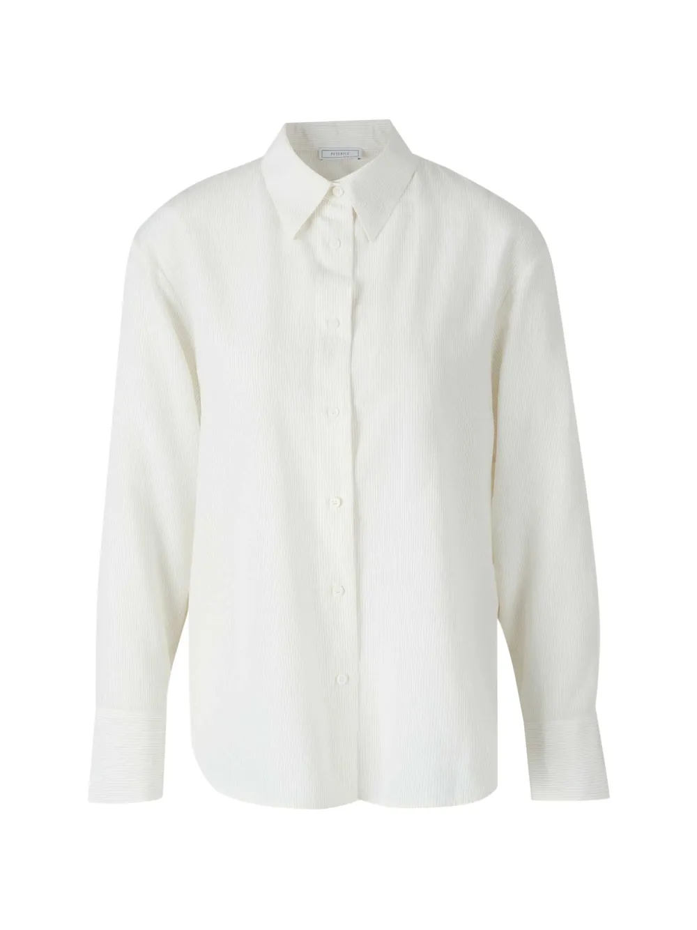 Peserico pinstripe-print bead-embellished shirt Wit