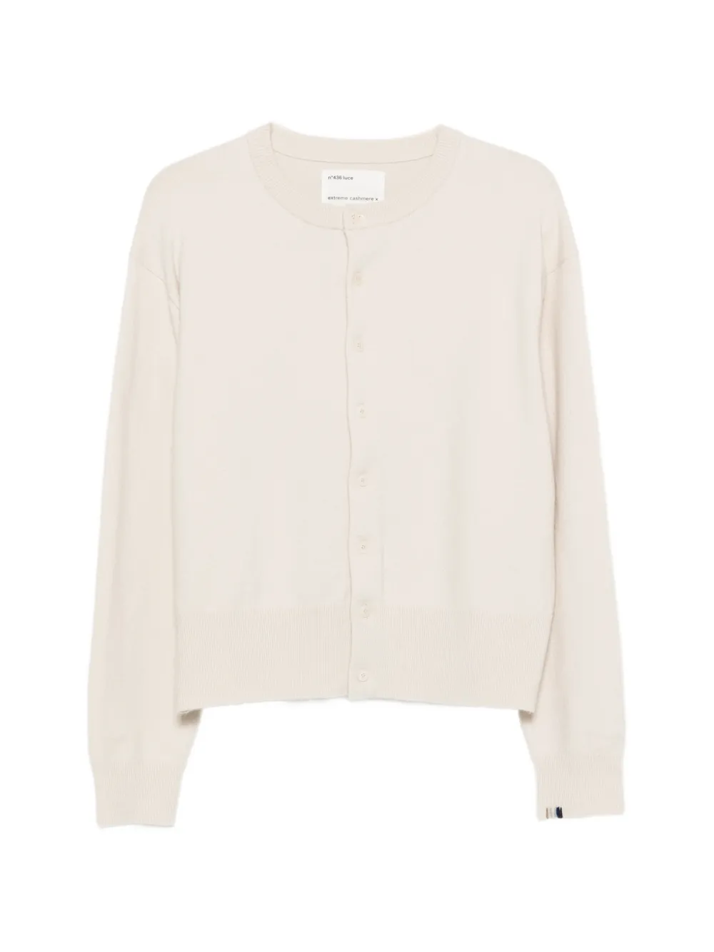 extreme cashmere Luce button-fastening ribbed-trim cardigan