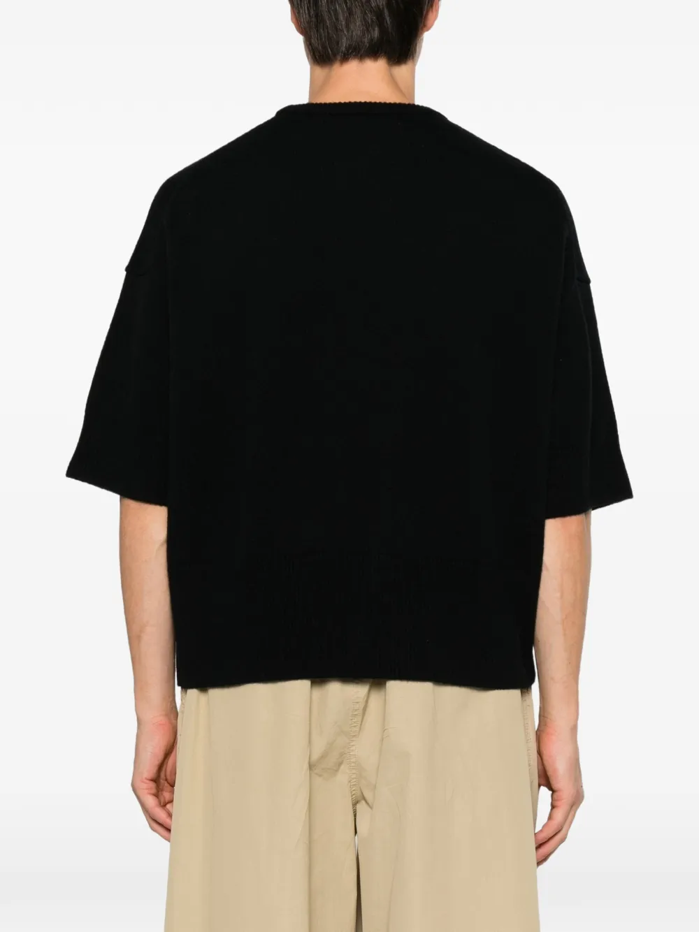 extreme cashmere Kasjmieren top met korte mouwen Zwart