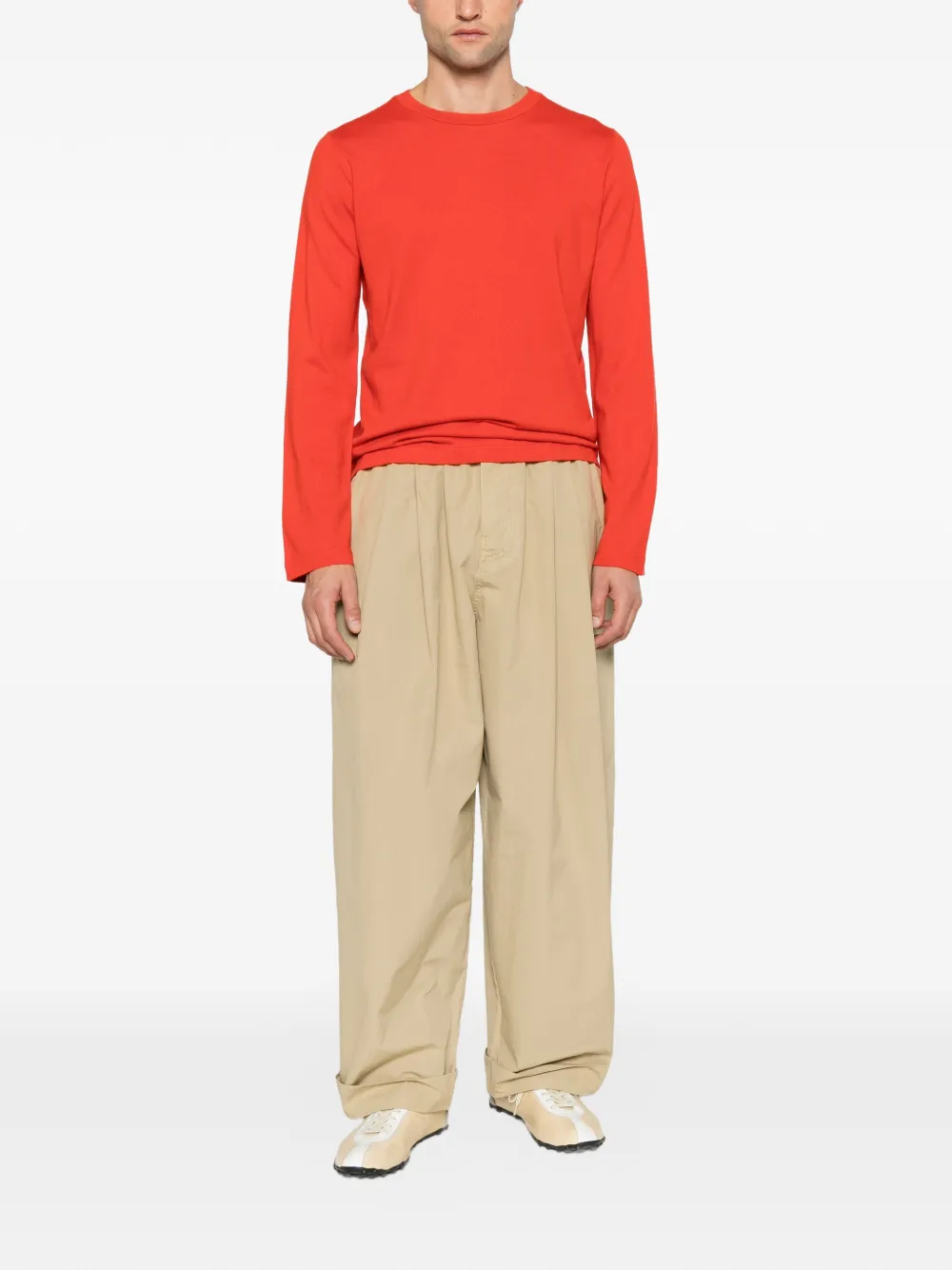 extreme cashmere N°500 trui met ronde hals Rood