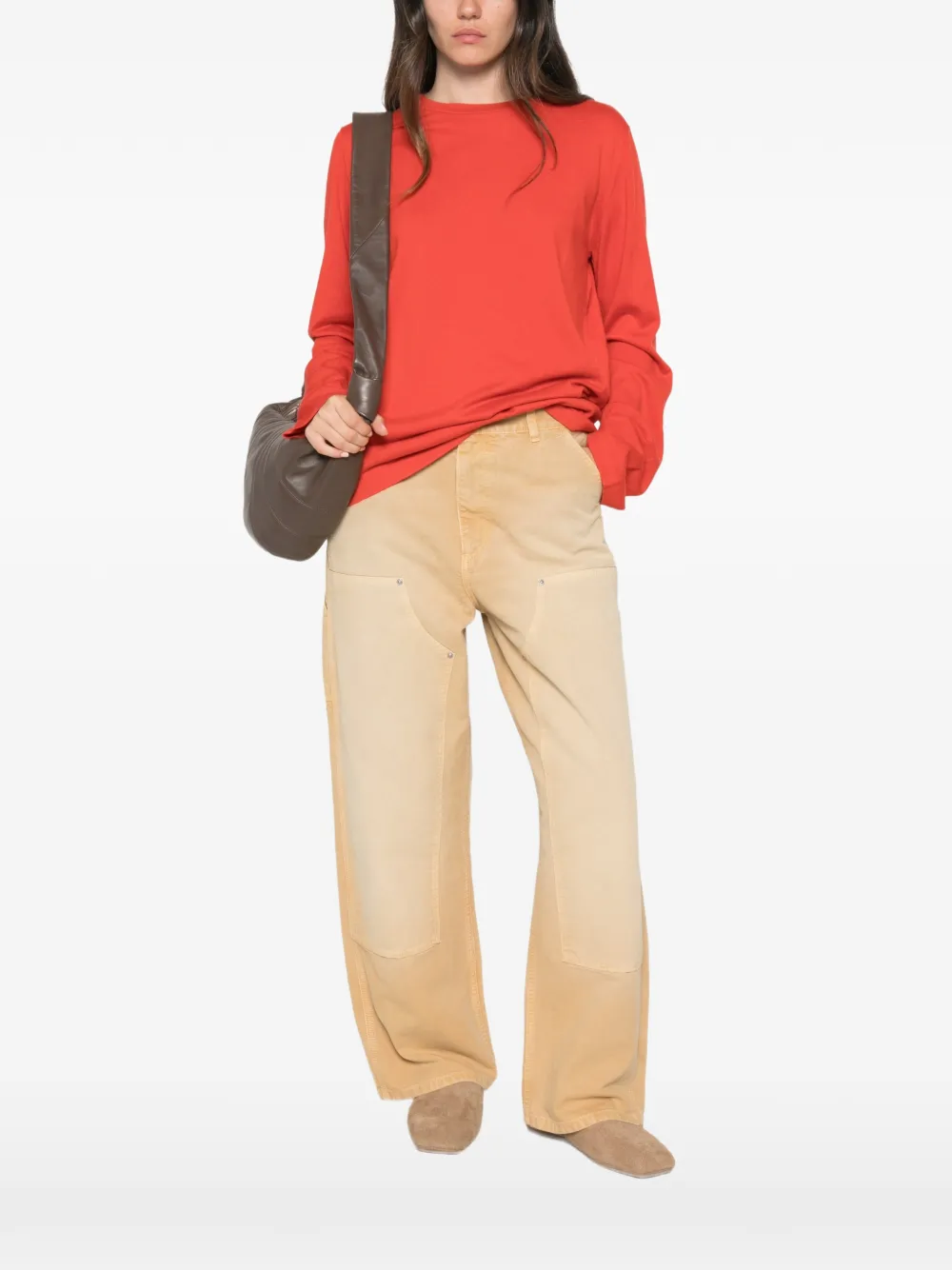 extreme cashmere N°500 trui met ronde hals Rood