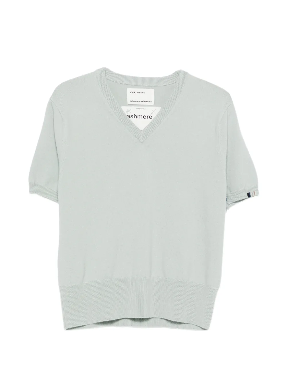 extreme cashmere t-shirt à col v - Bleu