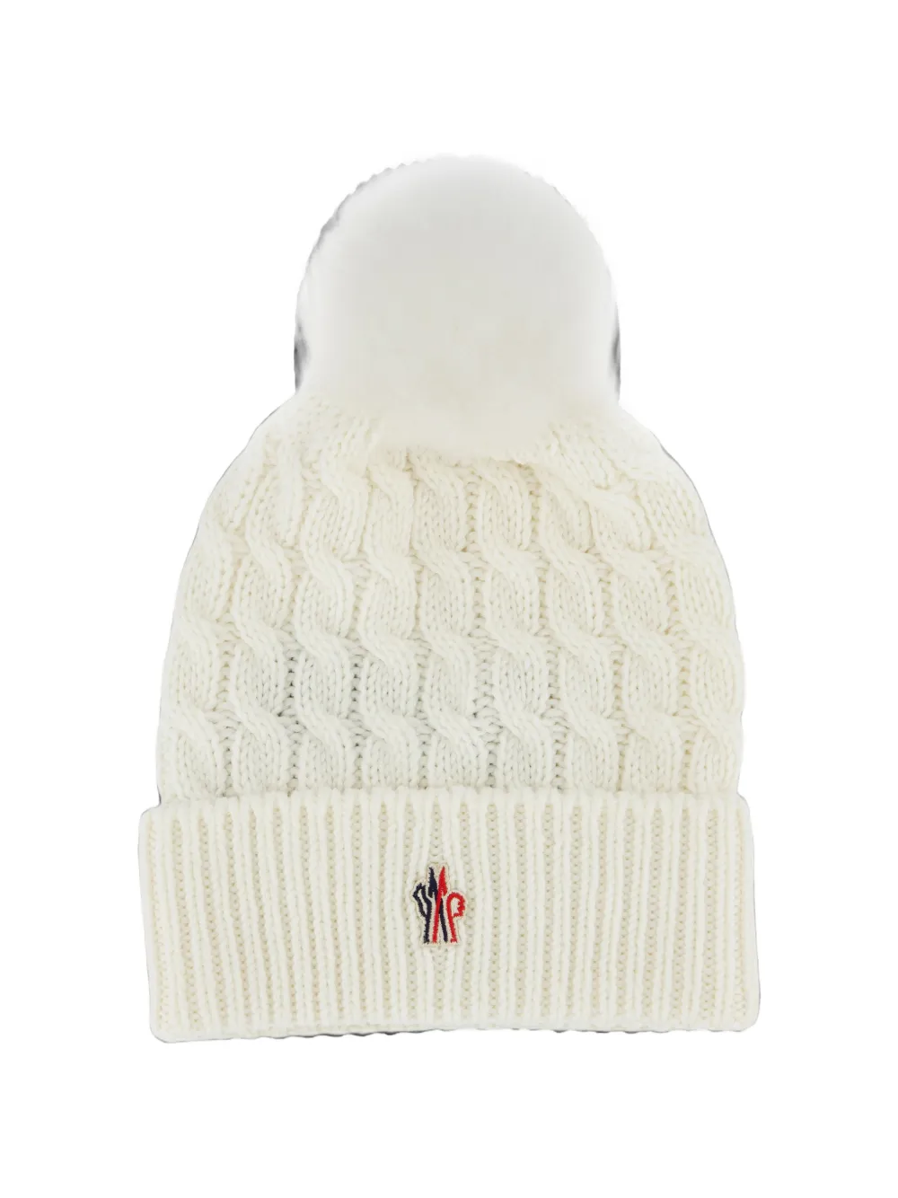 Moncler Grenoble cable-knit pompom beanie hat
