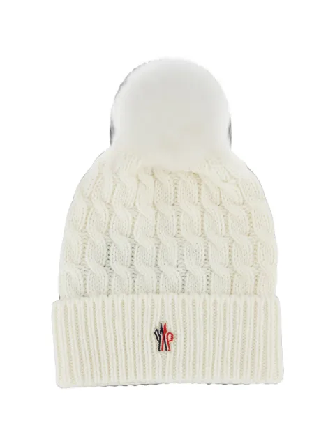 Moncler Grenoble cable-knit pompom beanie hat