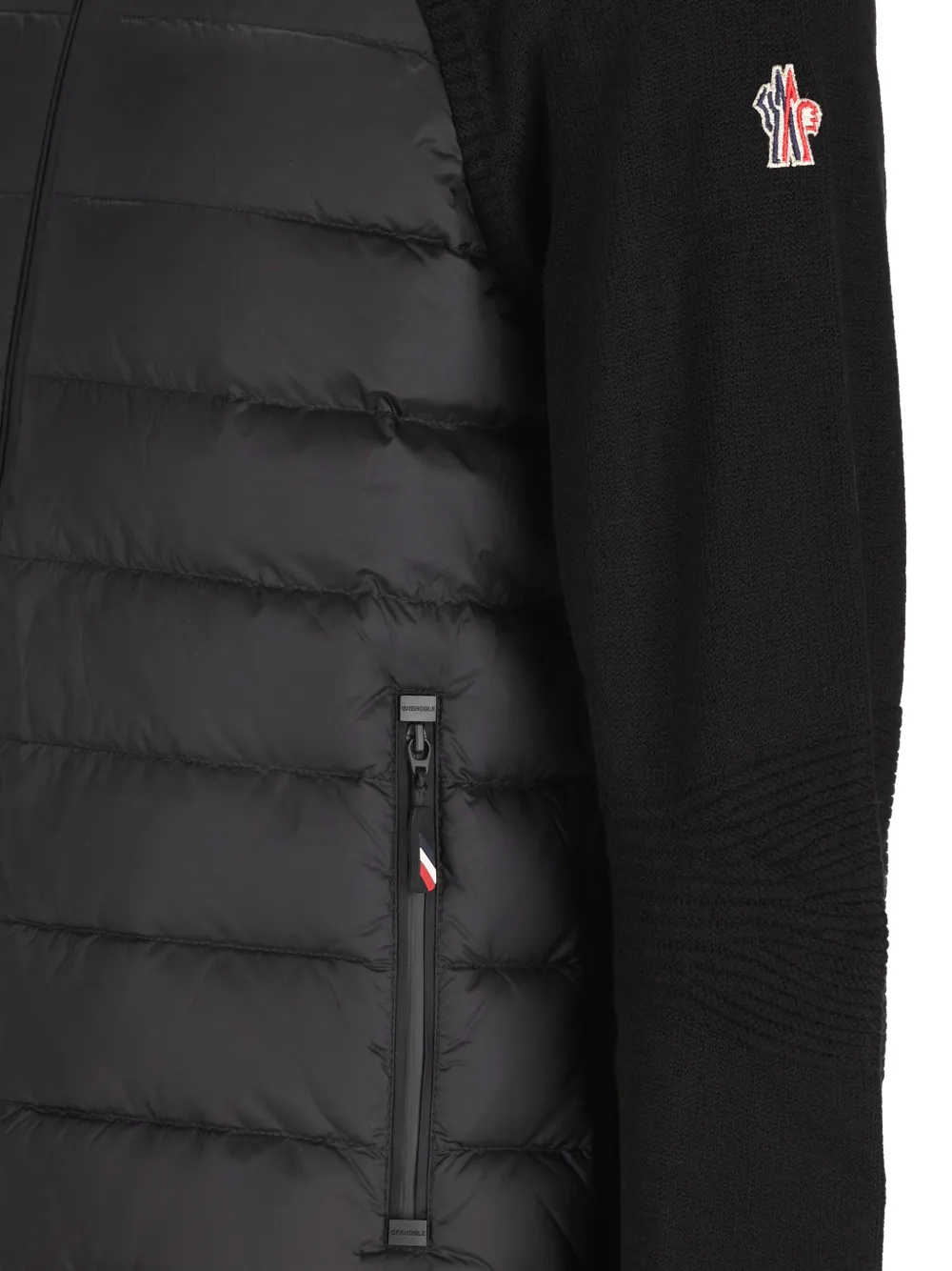 Moncler Grenoble Jack met vlakken Zwart