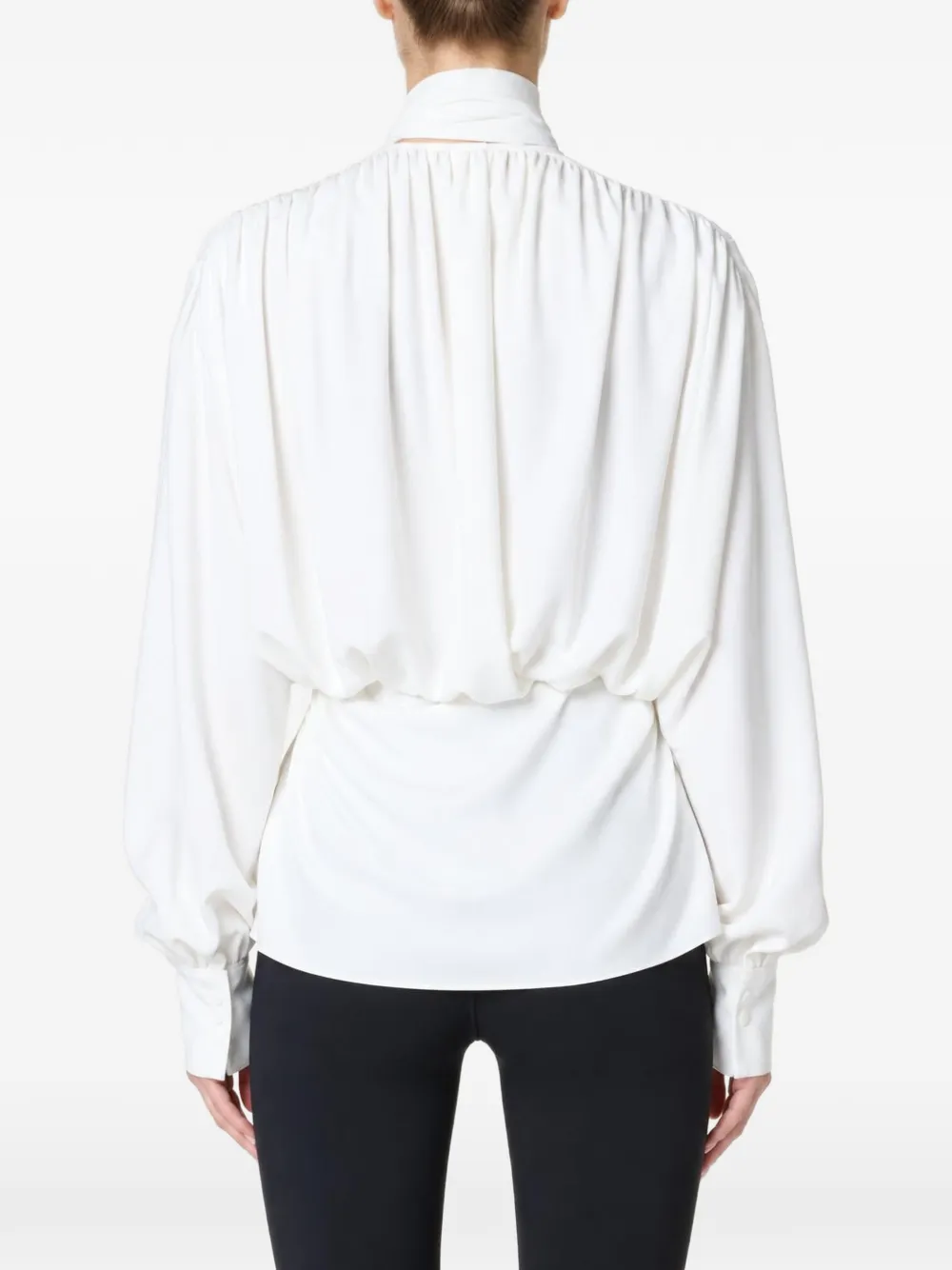 IRO Bliss blouse met gestrikte hals en wikkelstijl Wit