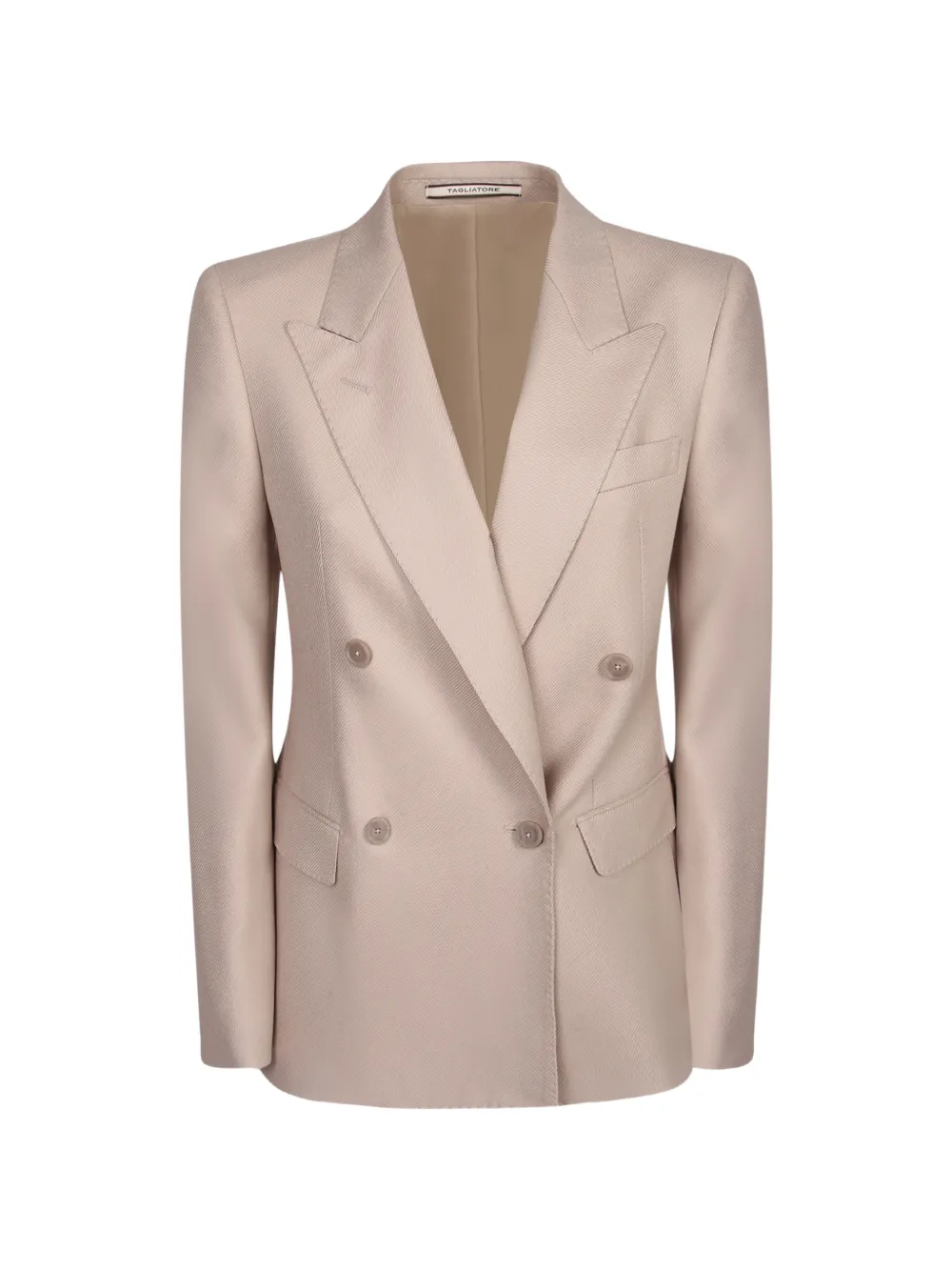 Tagliatore double-breasted peak-lapel blazer - Nude