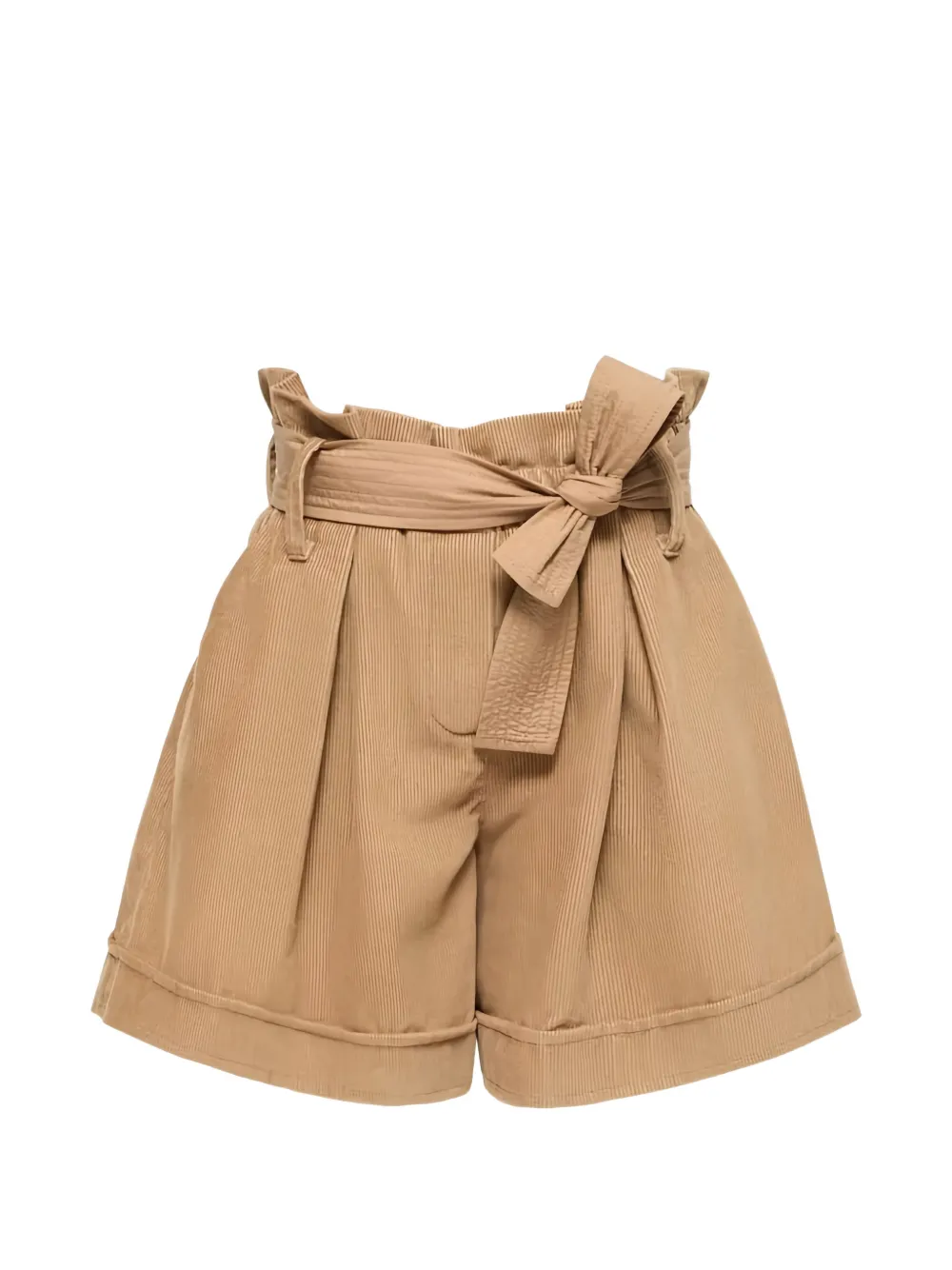 Moncler Enfant short en velours côtelé à taille froncée - Tons neutres