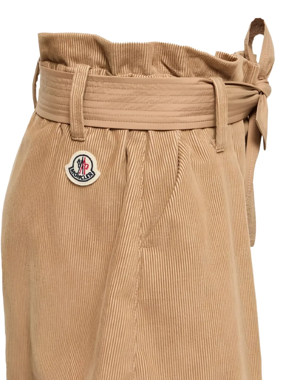 Moncler Enfant Ribfluwelen shorts Beige