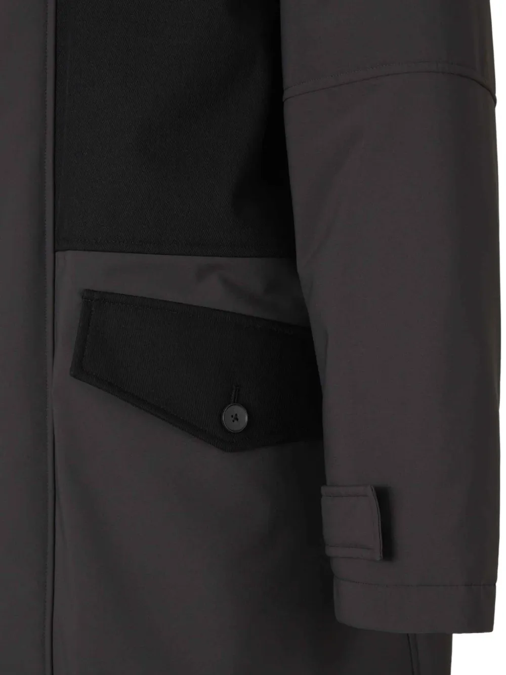 Herno hooded panelled jacket Grijs