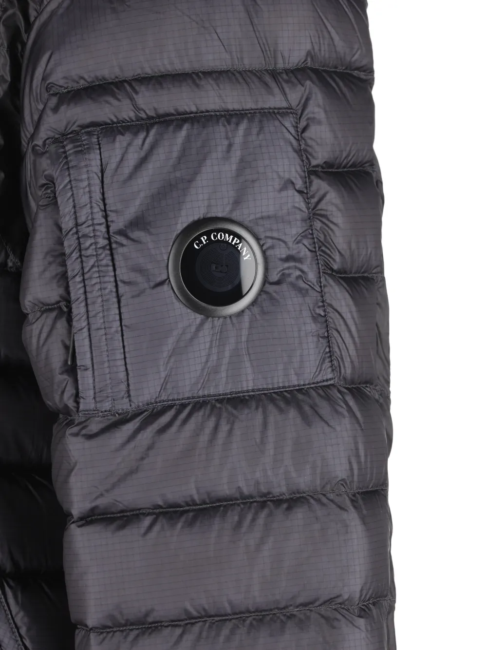 C.P. Company Gewatteerd jack met Lens-detail Zwart