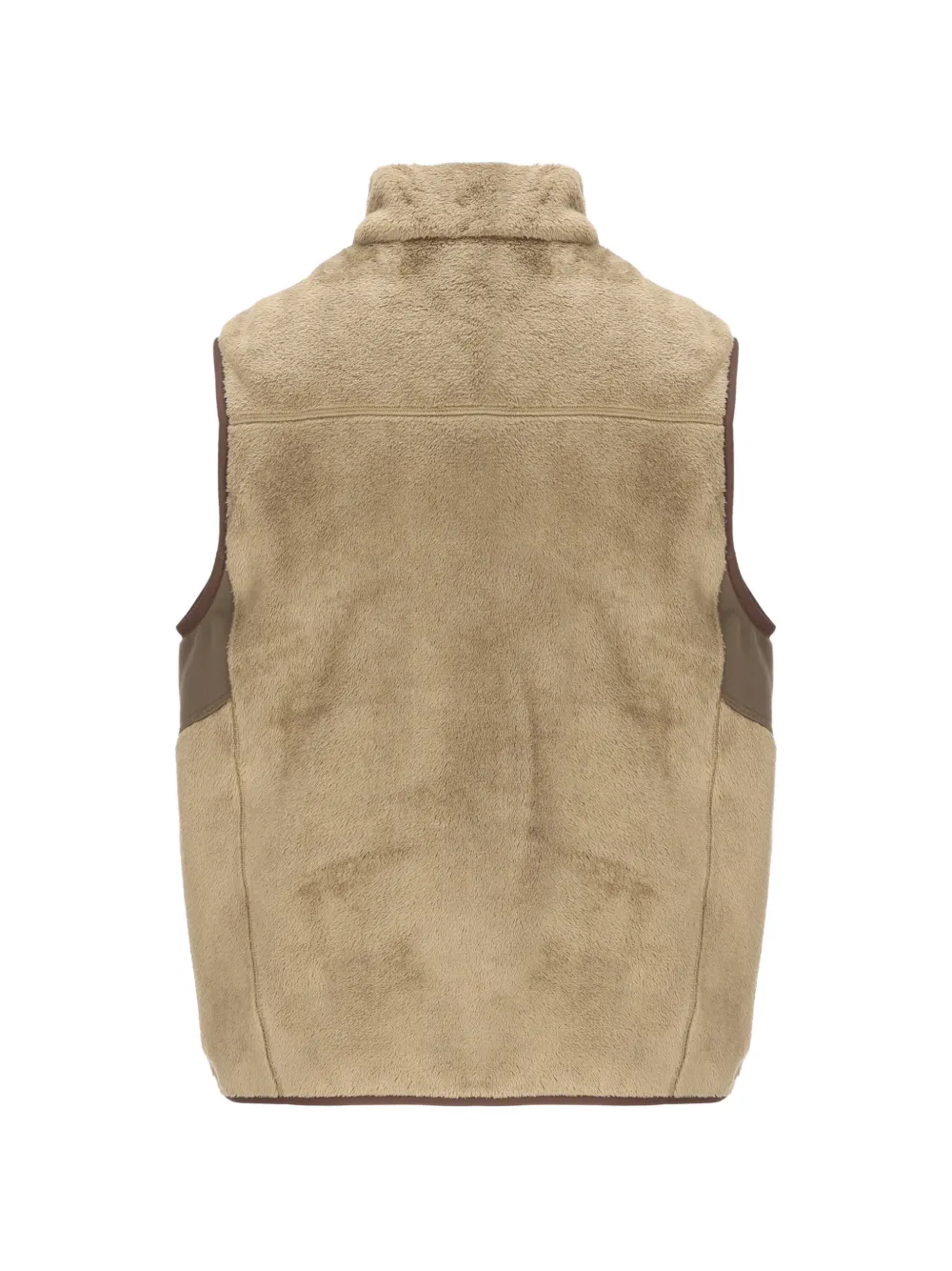 Moncler Grenoble fleece-texture logo-patch gilet Beige