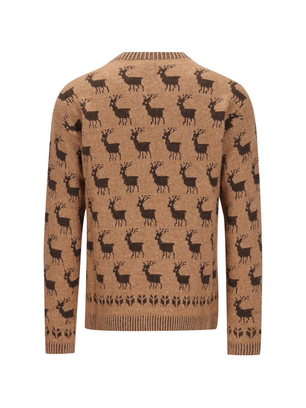 Moncler Grenoble reindeer-intarsia sweater Beige