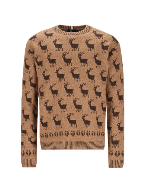 Moncler Grenoble reindeer-intarsia sweater