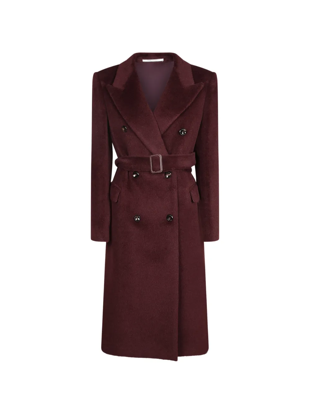 Tagliatore double-breasted belted coat - Rosso
