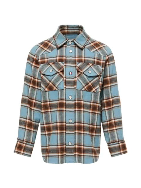 Moncler Enfant check flannel shirt