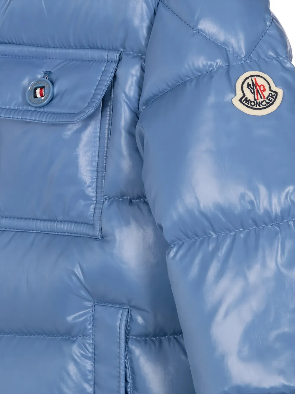Moncler Enfant Jack met capuchon Blauw