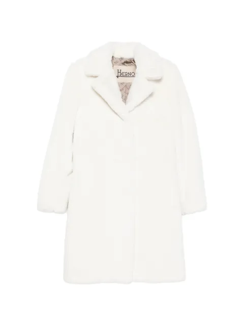 Herno faux-fur belted coat