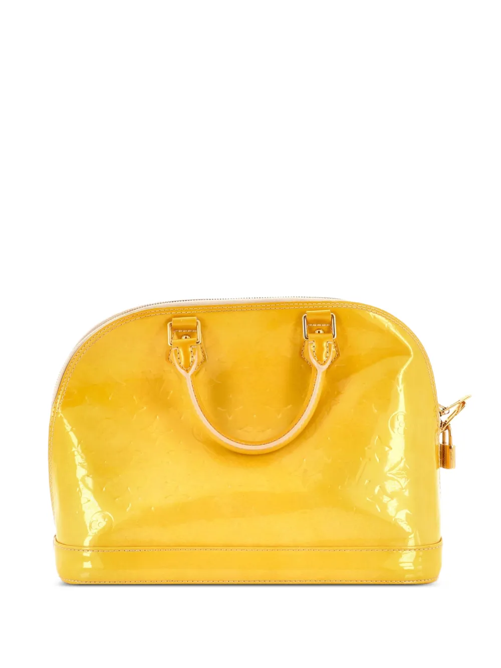Louis Vuitton Pre-Owned Alma Vernis PM Satchel-Tasche mit Monogramm - Gelb