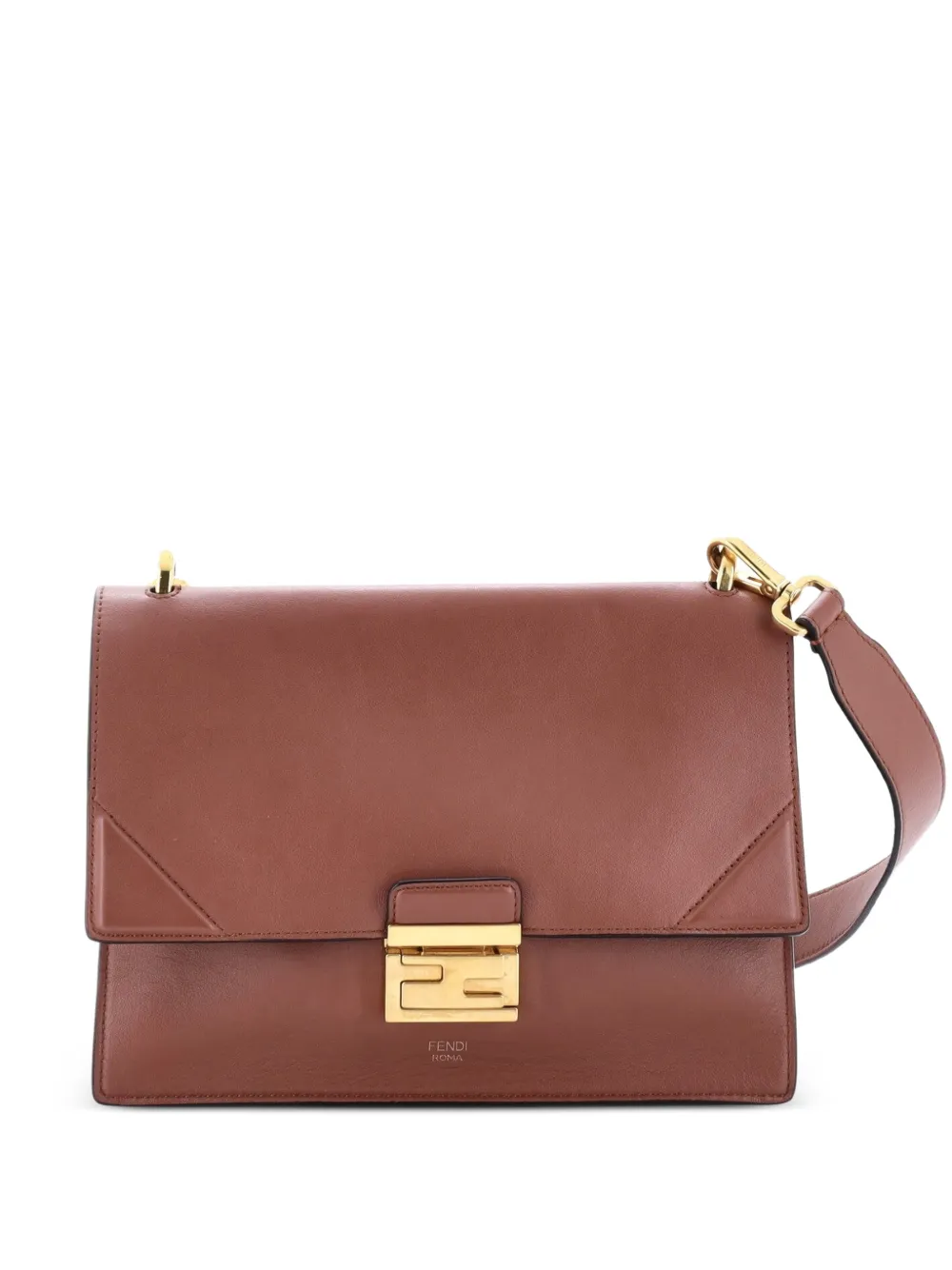 Fendi Pre-Owned Kan U Leather Medium shoulder bag - Brown