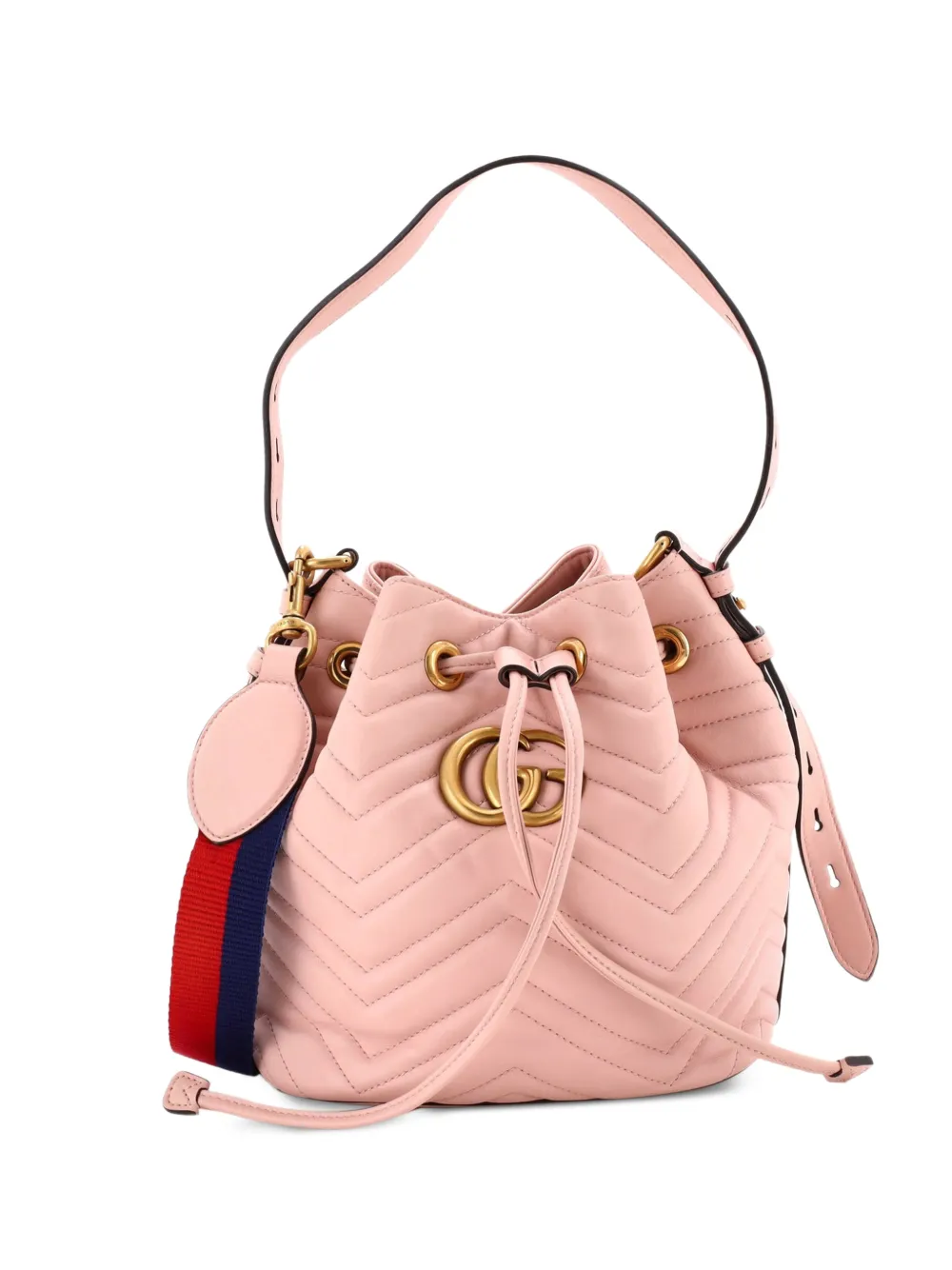Gucci Pre-Owned GG Marmont Matelasse Leather Small bucket bag - Pink