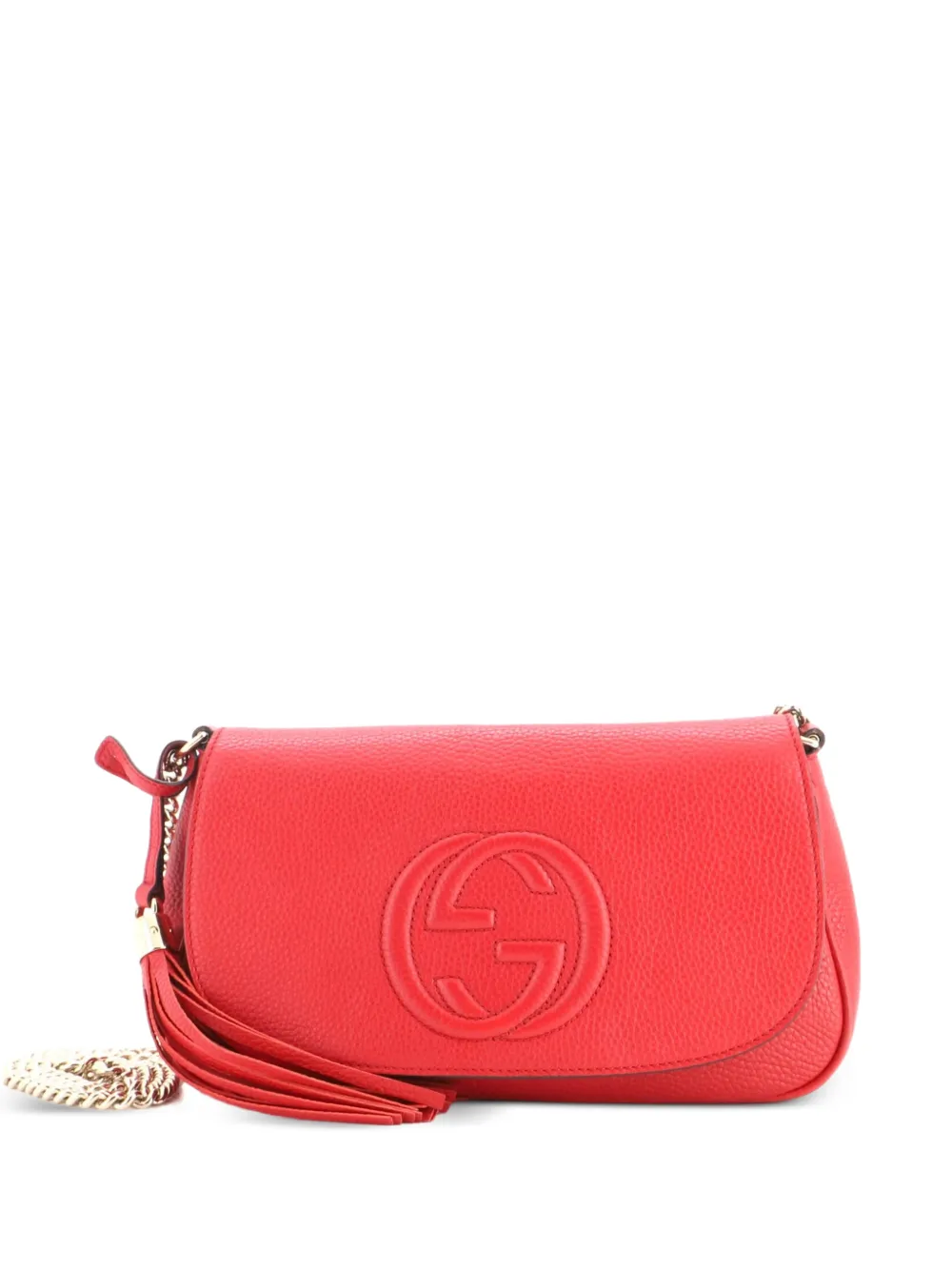 Gucci Pre-Owned Borsa a tracolla Soho media in pelle con catena - Rosso