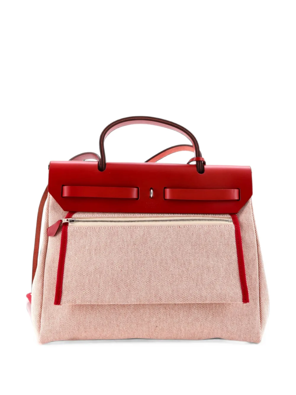 Hermès Pre-Owned sac porté épaule Herbag 31 zippé en toile Pégase Pop et cuir - Rouge