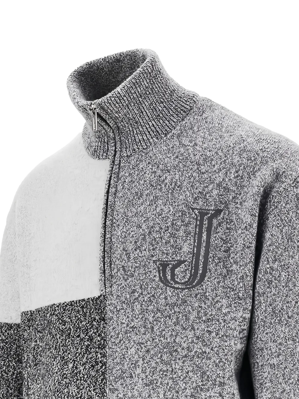 Jacquemus patchwork logo-embroidered sweater Grijs