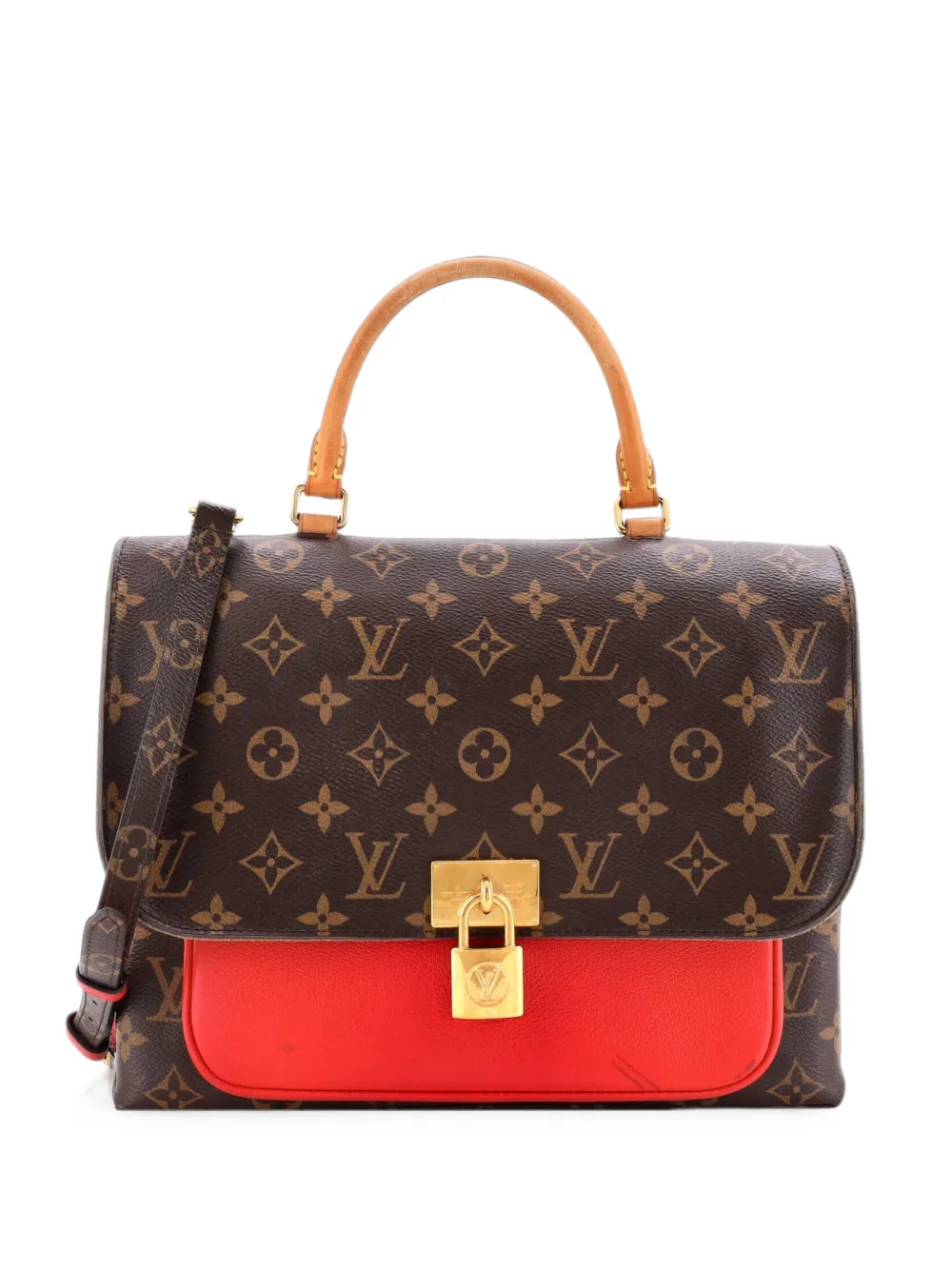 Louis Vuitton Pre-Owned Marignan Handbag Monogram Canvas with Leather shoulder bag - Brown