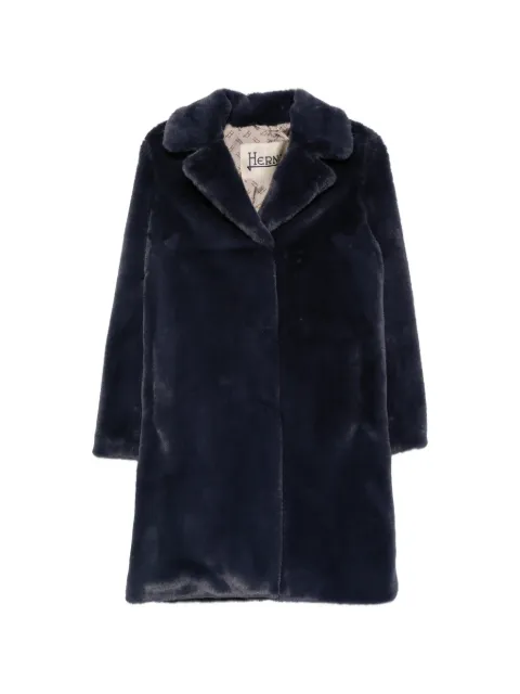 Herno faux-fur belted coat