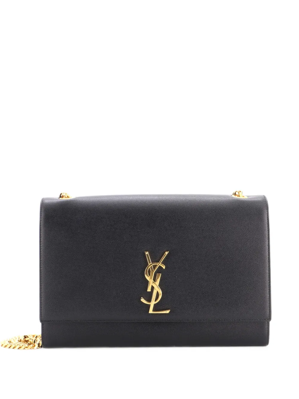 Saint Laurent Pre-Owned Classic Monogram Grainy Leather Large crossbody bag - Nero